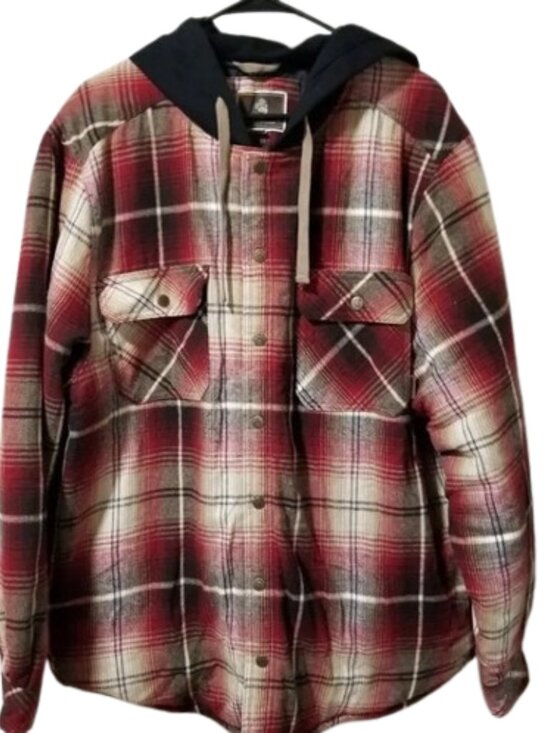 legendary outfitters Other - Legendary Outfitters Plaid Flannel Hooded Jacket Snap Front Men's XL